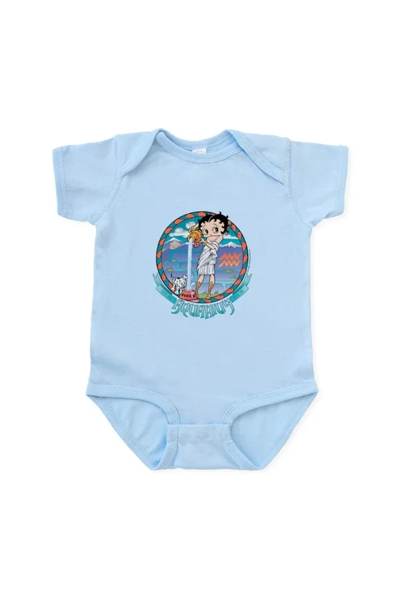 Baby Bodysuit BELLA CANVAS Betty Boop Zodiac Sign Aquarius Baby Bodysuit