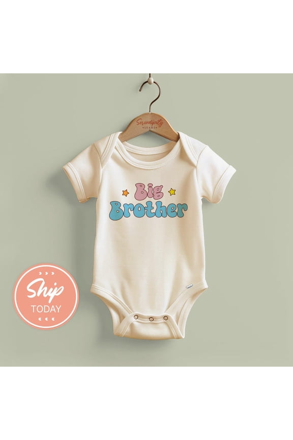 Baby Bodysuit BELLA CANVAS Big Brother Baby Onesies, Sibling Announcement Outfit, Family Matching Bodysuit, Gender Neutral Baby Shower Gift