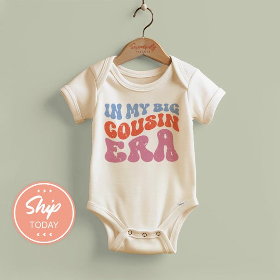 Baby Bodysuit BELLA CANVAS In My Big Cousin Era Baby Onesies Brand, Baby Shower Gift, Newborn Outfit, Family Matching Outfit, Gender Neutral Baby Clothes