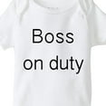 thumbnail image 1 of Baby Bodysuit BELLA CANVAS Boss On Duty Onesie, Boss Baby, The Boss Baby, Baby Shower, Baby Bodysuit, New Baby Gift, Funny Onesie, Baby Boss, Boss Baby Shirt, Baby, 1 of 3