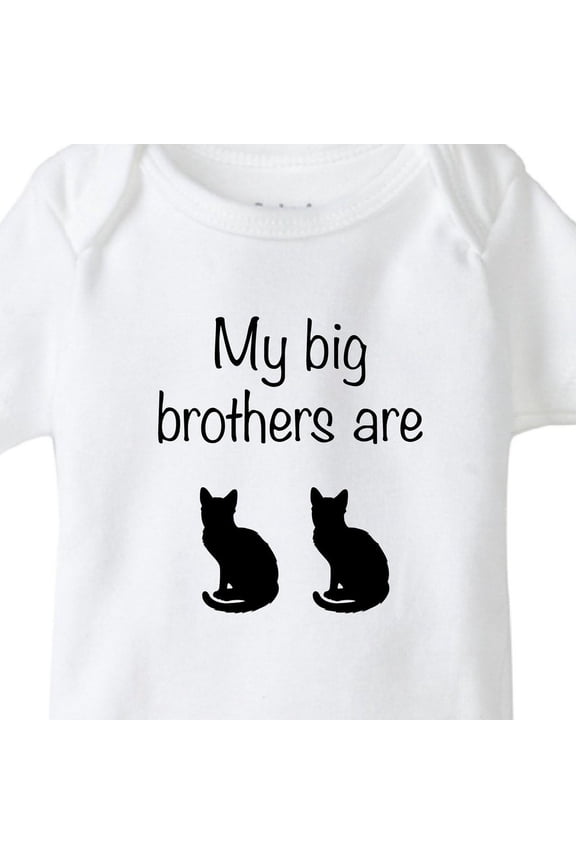 Baby Bodysuit BELLA CANVAS Cat Baby Onesie, My Big Brothers Are Cats, Cat Bodysuit, Newborn Onesie, Take Home Baby Onesie, Cat Baby Shirt, Baby Shower Gift, Kittens