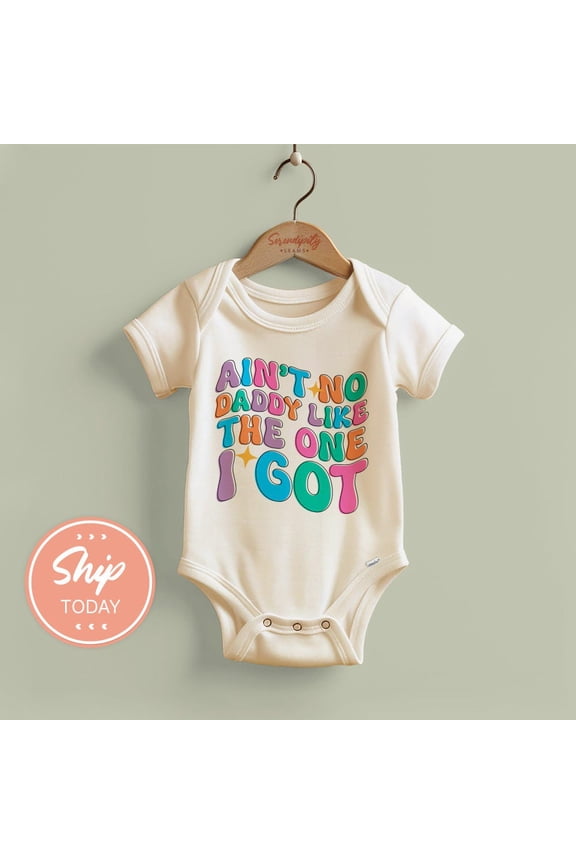 Baby Bodysuit BELLA CANVAS Cheerful Family Inspired Baby Bodysuit, Daddy'S Little One Design, Cute Infant Outfit Gift, Adorable Baby Shower Present