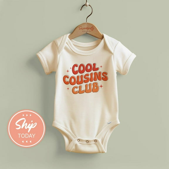 Baby Bodysuit BELLA CANVAS Cool Cousins Club Baby Onesies Brand, Matching Family Outfit, Baby Shower Gift, Funny Baby Clothes, Gender Neutral Baby Bodysuit