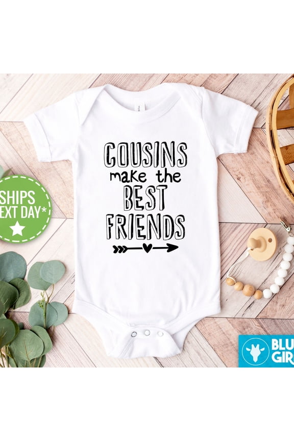 Baby Bodysuit BELLA CANVAS Cousins Make The Best Friends Onesie, Pregnancy Announcement Bodysuit, Cute Cousin Baby Onesie, Pregnancy Reveal Bodysuit