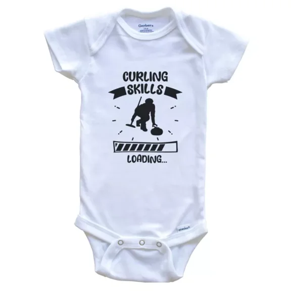 Baby Bodysuit BELLA CANVAS Curling Skills Loading Funny Curling Baby Bodysuit