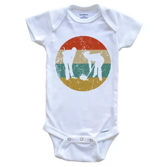 Baby Bodysuit BELLA CANVAS Curling Vintage Retro Curler Circle Icon One Piece Baby Bodysuit