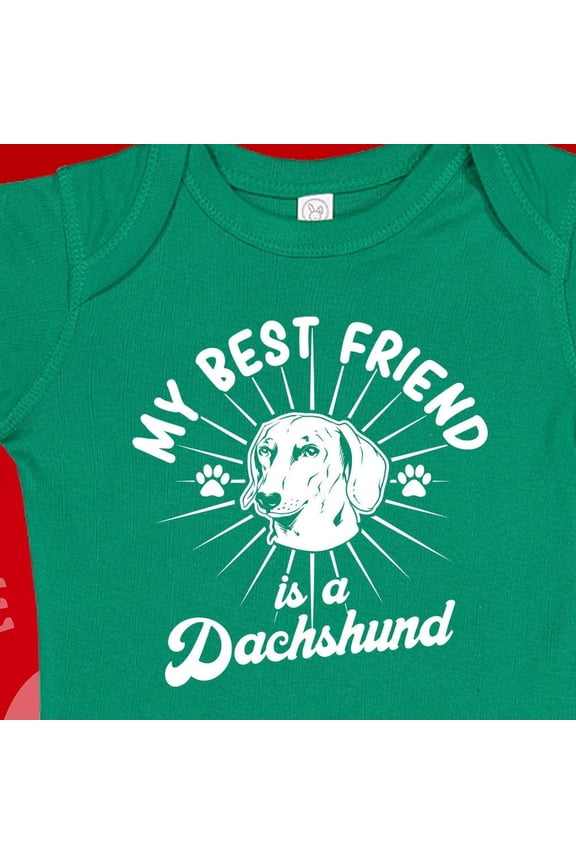 Baby Bodysuit BELLA CANVAS Dachshund Baby Clothes, My Best Friend Is A, My Big Brother, My Big Sister, Baby Bodysuit, Dox Dog Gift