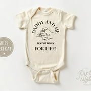 BELLA + CANVAS Baby Bodysuit BELLA CANVAS Daddy And Me Baby Onesie - Best Buddies Minimalist Bodysuit - Father'S Day Natural Onesie