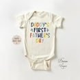 thumbnail image 1 of Baby Bodysuit BELLA CANVAS Daddy'S First Father'S Day Onesie, Retro 1St Father'S Day Baby Bodysuit, Cute Natural Baby Onesie, Fathers Day Gift, Newborn Baby Onesie, 1 of 3