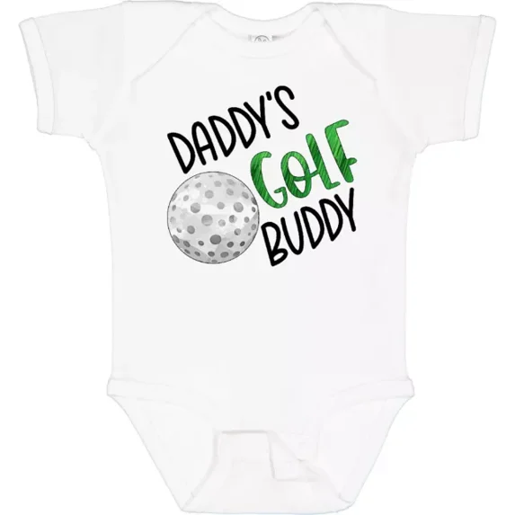 Baby Bodysuit BELLA CANVAS Daddy'S Golf Buddy With Golf Ball Baby Bodysuit Fathers Day Kids Dad