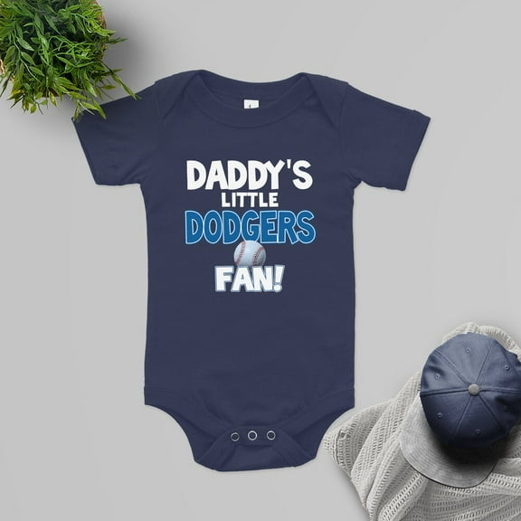 Baby Bodysuit BELLA CANVAS Daddy'S Little Dodgers Fan Baby Bodysuit