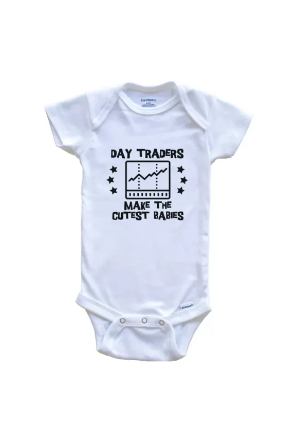 Baby Bodysuit BELLA CANVAS Day Traders Make The Cutest Babies Funny Day Trader Baby Bodysuit