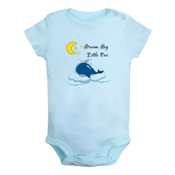 Baby Bodysuit BELLA CANVAS Dream Big Little One Funny Romper Newborn Baby Bodysuit Kids One-Piece Jumpsuits