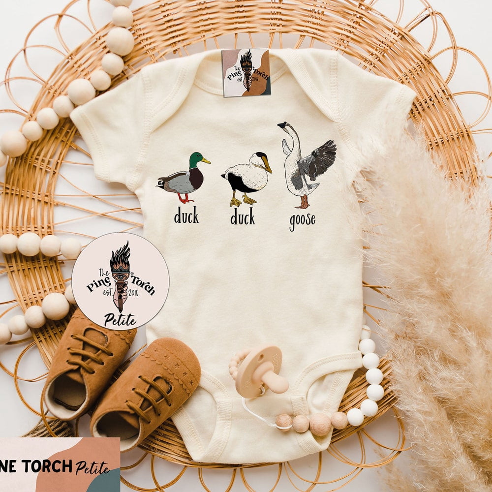 Baby Bodysuit BELLA CANVAS Duck Duck Goose Bodysuit, Retro Duck Baby ...