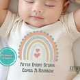 thumbnail image 1 of Baby Bodysuit BELLA CANVAS After Every Storm Comes A Rainbow Baby Gerber Onesie Bodysuit, Sentimental Baby Shower Gift, Miracle Baby Announcement Bodysuit, 1 of 3