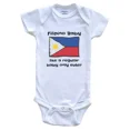 thumbnail image 1 of Baby Bodysuit BELLA CANVAS Filipino Baby Like A Regular Baby Only Cuter Funny Philippines Flag Bodysuit, 1 of 3