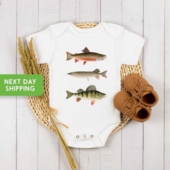 Baby Bodysuit BELLA CANVAS Fishing Baby Onesie , Outdoor Summer Outfit, Summer Fishing Bodysuit, Baby Boy Fishing Gift