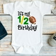 thumbnail image 1 of Baby Bodysuit BELLA CANVAS Football It'S My Half Birthday, 6 Months Birthday, Half Birthday Boy, Football Baby, Halfway To One, 6 Month Milestone, Halfway Bodysuit, 1 of 3