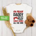 thumbnail image 1 of Baby Bodysuit BELLA CANVAS Funny Announcement Onesie I'M Proof Video Games Onesie Pregnancy Reveal Onesie, 1 of 3