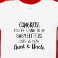 thumbnail image 1 of Baby Bodysuit BELLA CANVAS Funny Aunt And Uncle Pregnancy Announcement Baby Reveal Bodysuit Onesie Shirt, Aunt & Uncle Surprise, 1 of 3
