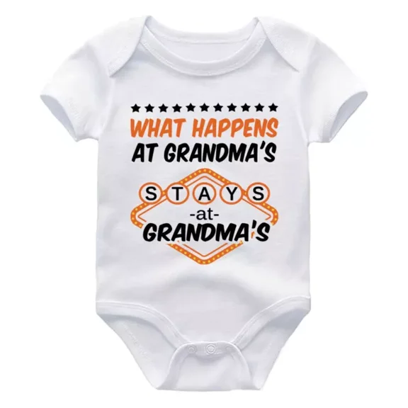 Baby Bodysuit BELLA CANVAS Funny Grandma Newborn Baby Bodysuit Shirt Girls Boys Humor Nana Infant Outfit