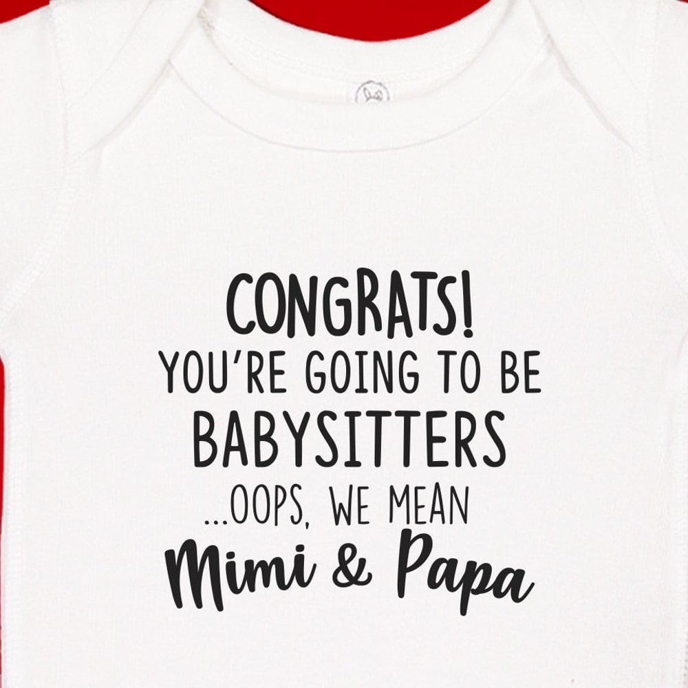 Baby Bodysuit BELLA CANVAS Funny Mimi And Papa Baby Reveal Pregnancy Announcement, Mimi &amp; Papa ...