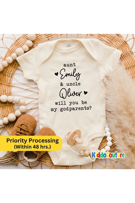 Baby Bodysuit BELLA CANVAS Godparents Proposal Onesie, God Parents Proposal Gift