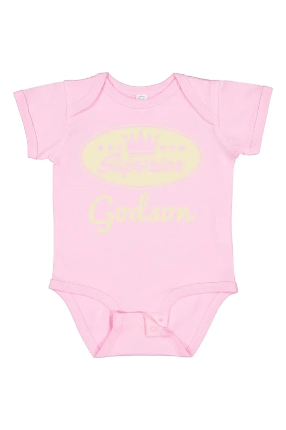 Baby Bodysuit BELLA CANVAS Godson Vintage Superior Baby Bodysuit From Godparents Retro Crown Hws