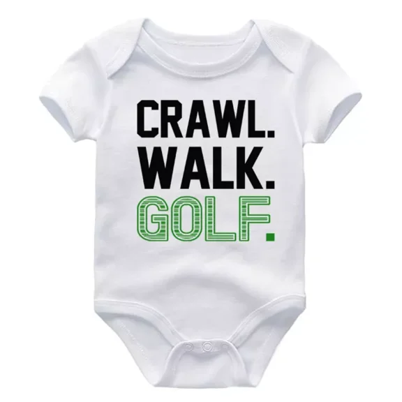 Baby Bodysuit BELLA CANVAS Golf Baby Shirt Kids Golfing Outfit Crawl Walk Golf Newborn Boys Girls Shirt