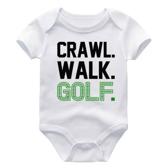 Baby Bodysuit BELLA CANVAS Golf Baby Shirt Kids Golfing Outfit Crawl Walk Golf Newborn Boys Girls Shirt