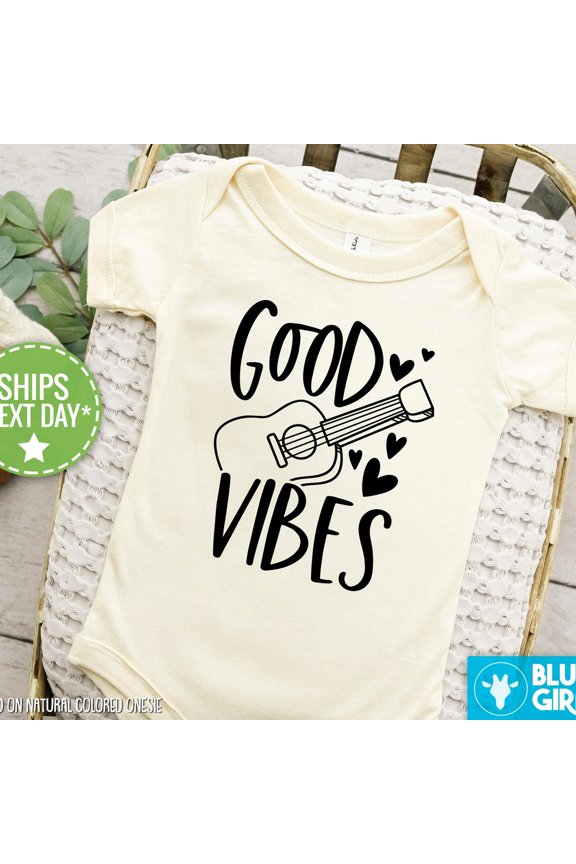 Baby Bodysuit BELLA CANVAS Good Vibes Onesie, Cute Positivity Baby Bodysuit, Adorable Baby Gift