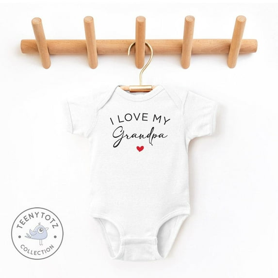 Baby Bodysuit BELLA CANVAS Grandpa Baby Bodysuit, I Love My Grandpa Romper, Cute Grandpa Clothes