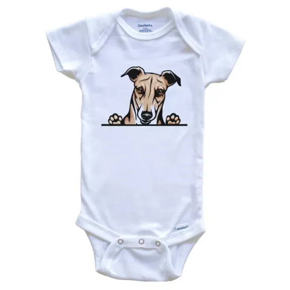 Baby Bodysuit BELLA CANVAS Greyhound Dog Breed Cute One Piece Baby Bodysuit