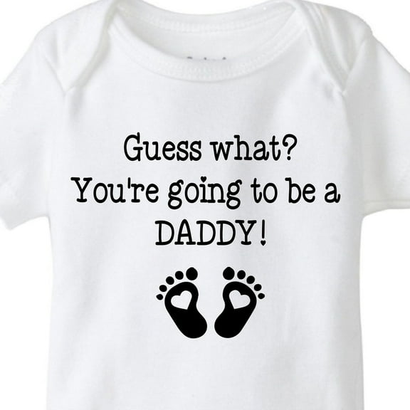 Baby Bodysuit BELLA CANVAS Guess What Baby Onesie, Guess What? You'Re Going To Be A Daddy!, Baby Announcement Onesie, Announcement Bodysuit, We Are Pregnant, Baby