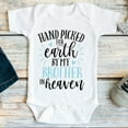 thumbnail image 1 of Baby Bodysuit BELLA CANVAS Hand Picked For Earth By My Brother In Heaven, In Loving Memory, Rainbow Baby, Heaven Sent, Brother Memorial, Pregnancy Announcement, 1 of 3