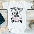 thumbnail image 1 of Baby Bodysuit BELLA CANVAS Hand Picked For Earth By My Sister In Heaven, In Loving Memory, Rainbow Baby, Heaven Sent, Sister Memorial, Pregnancy Announcement, Ivf Baby, 1 of 3