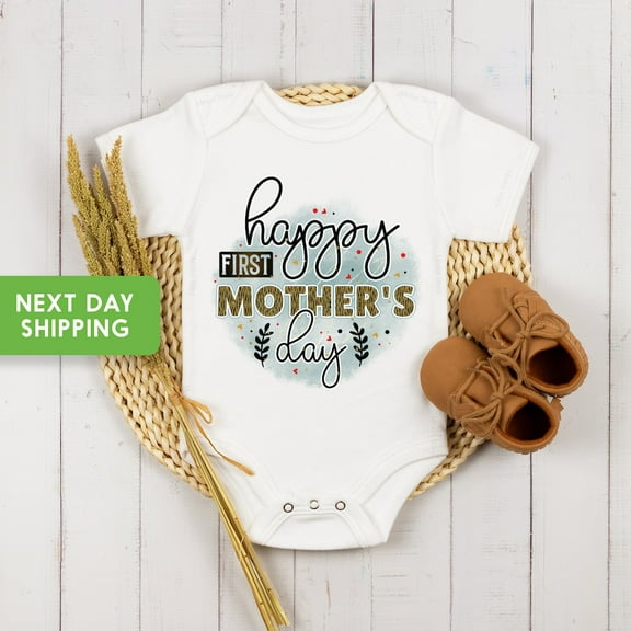 Baby Bodysuit BELLA CANVAS Happy First Mother'S Day Onesie, 1St Mother'S Day Onesie, Mother'S Day Onesie, Baby Mother'S Day Outfit, Mothers Day Baby Bodysuit