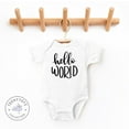 thumbnail image 1 of Baby Bodysuit BELLA CANVAS Hello World Bodysuit, Newborn Baby Romper, Cute Baby Bodysuit, Funny Baby Clothes, Baby Shower Gift, 1 of 3