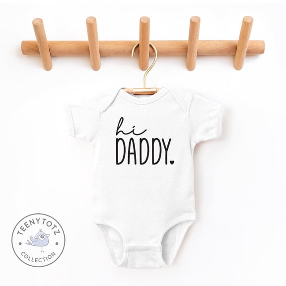 Baby Bodysuit BELLA CANVAS Hi Daddy Baby Bodysuit, I Love My Daddy Romper, Cute Daddy Bodysuit, Pregnancy Announcement Romper