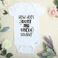 thumbnail image 1 of Baby Bodysuit BELLA CANVAS How Does Aunt & Uncle Sound Pregnancy Announcement Baby Bodysuit, 1 of 3
