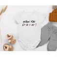 thumbnail image 1 of Baby Bodysuit BELLA CANVAS How U Doin Friends Baby Bodysuit, Newborn Baby Vest, Friends Tv Show Baby Reveal, 1 of 3
