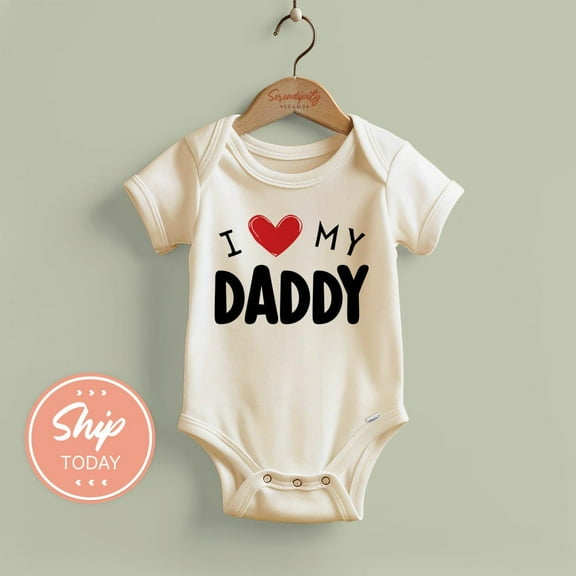 Baby Bodysuit BELLA CANVAS I Love My Daddy Baby Onesies Brand, Father'S Day Newborn Outfit, Cute Baby Bodysuit, Infant Outfit Gift, Daddy Baby Shower Gift