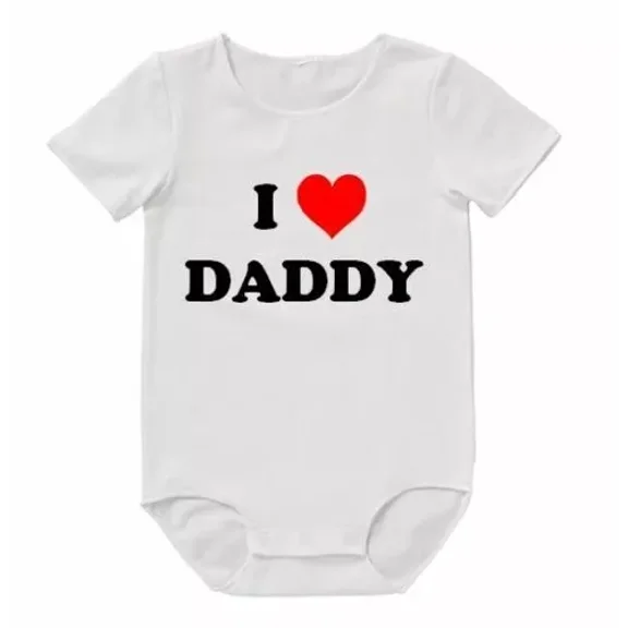 Baby Bodysuit BELLA CANVAS I Love Daddy Dad Bodysuit Baby Romper Cute Announcement Gift Fathers Day