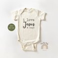 thumbnail image 1 of Baby Bodysuit BELLA CANVAS I Love Jesus And Naps Baby Onesie - Cute Natural Baby Bodysuit - Religious Baby Onesie - Nap Time Bodysuit - Baby Shower Gift Onesie, 1 of 3