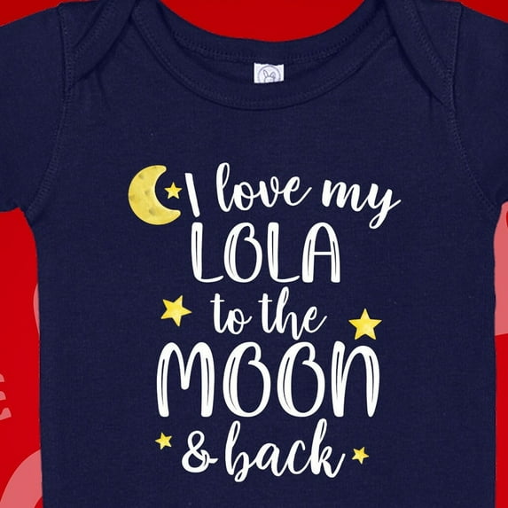 Baby Bodysuit BELLA CANVAS I Love My Lola To The Moon And Back Baby Bodysuit, Kids Shirt, Lola Grandma Gift, Lola Baby Outfit, Clothes, Filipino Grandma