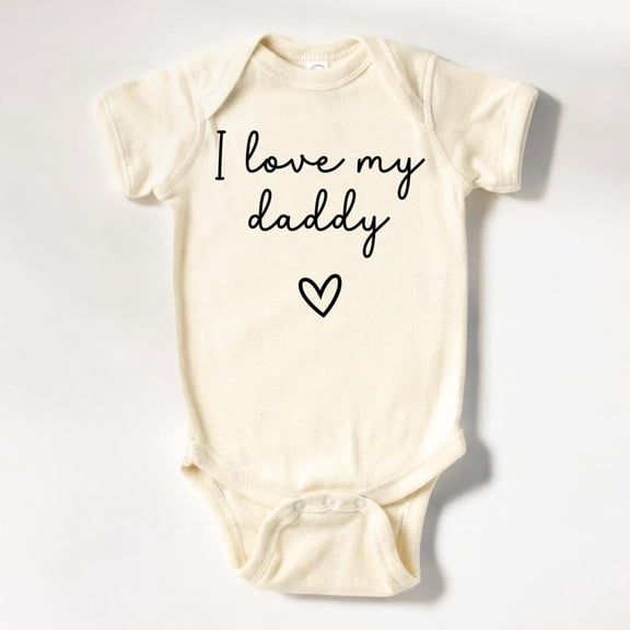 Baby Bodysuit BELLA CANVAS I Love My Daddy Onesie, Fathers Day Gift Baby Bodysuit, Pregnancy Announcement Natural Baby Onesie, New Dad Onesie