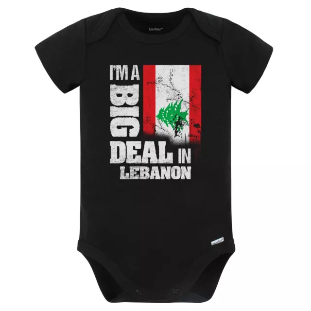 Baby Bodysuit BELLA CANVAS I'M A Big Deal In Lebanon Funny Lebanese ...