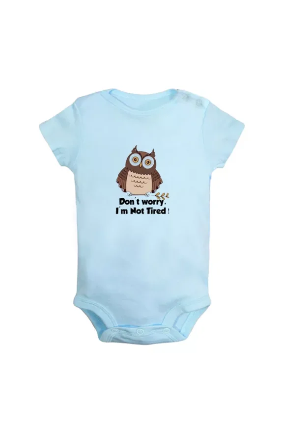 Baby Bodysuit BELLA CANVAS I'M Not Tired Baby Funny Bodysuit Baby Animal Owl Romper Infant Kids Jumpsuits