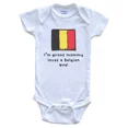 thumbnail image 1 of Baby Bodysuit BELLA CANVAS I'M Proof Mommy Loves A Belgian Guy Belgium Flag One Piece Baby Bodysuit, 1 of 3