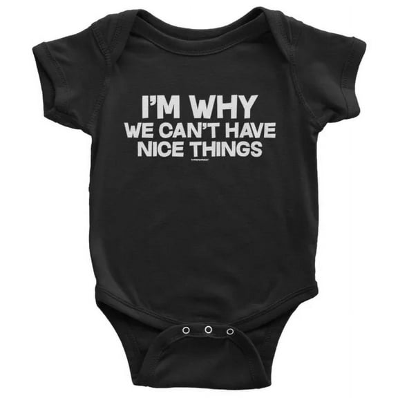 Baby Bodysuit BELLA CANVAS I'M Why We Can'T Have Nice Things Infant Bodysuit Funny Saying Quote